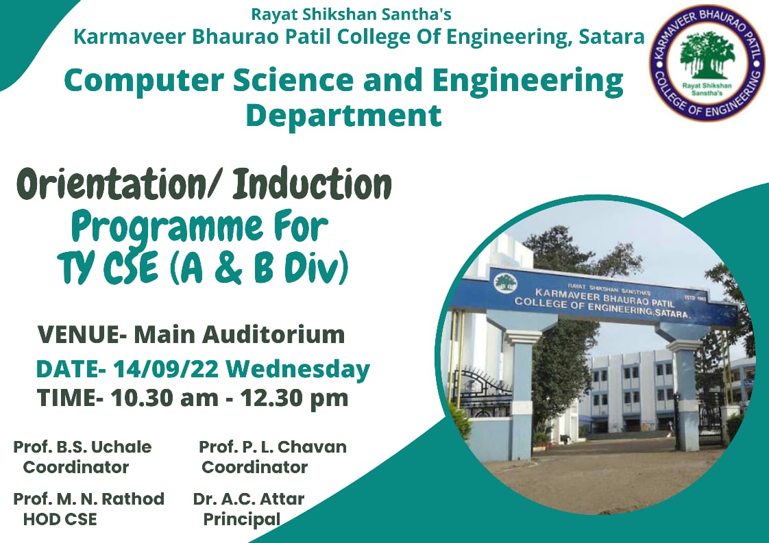 CSE Dept Induction Program for TY A and B Div 22-23